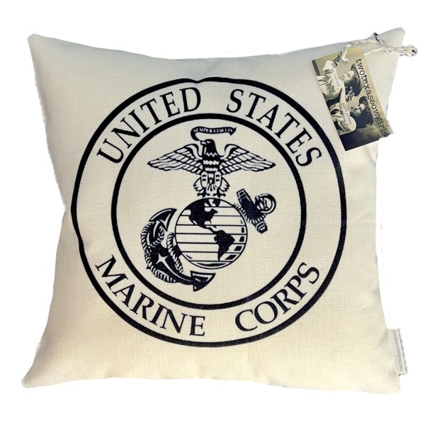 Army, Navy, Air Force, Marines, Coast Guard Pillow | Decorative Throw Pillow | Complete with Insert or Cover Only