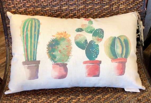 Colorful Cactus Pillow Decorative Throw Pillow Complete With