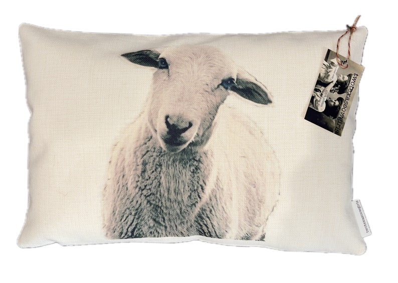 Sheep Pillow Marilyn Decorative Throw Pillow Complete with Insert or Cover Only image 1