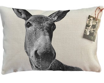 Donkey Pillow | Elmer | Decorative Throw Pillow | Complete with Insert or Cover Only