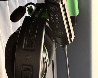 Kompakt Airbus headsetkontrollfäste för David Clark PRO‑X, PRO‑X2 och ONE‑X