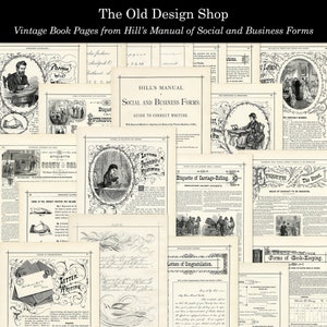 Printable Antique Book Pages From Hills Manual of Social and Business Printable Antique Book Pages From Hills Manual of Social and Business
