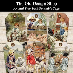 Etiquetas de fazenda vintage imprimíveis para periódicos indesejados Fornecimento de fabricação de cartões Gráficos de fazenda vintage conjunto de tags digitais formato JPG mais arquivos PNG individuais