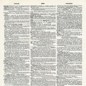Vintage Wörterbuch druckbare alte Buchseite für Junk Journals Kartenherstellung Lieferung Vow Voyage Vintage Wörter Kommerzielle Verwendung Digitaler Download JPG