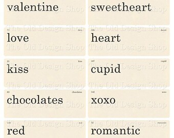 XL Valentine flashcard
