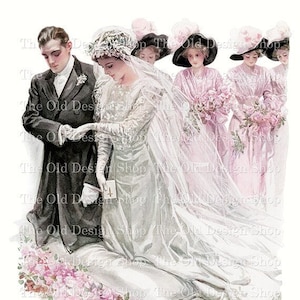 Harrison Fisher afdrukbare vintage graphics getiteld The Wedding Junk Journal Supply Cardmaking Supply commercieel gebruik digitale download JPG-bestand