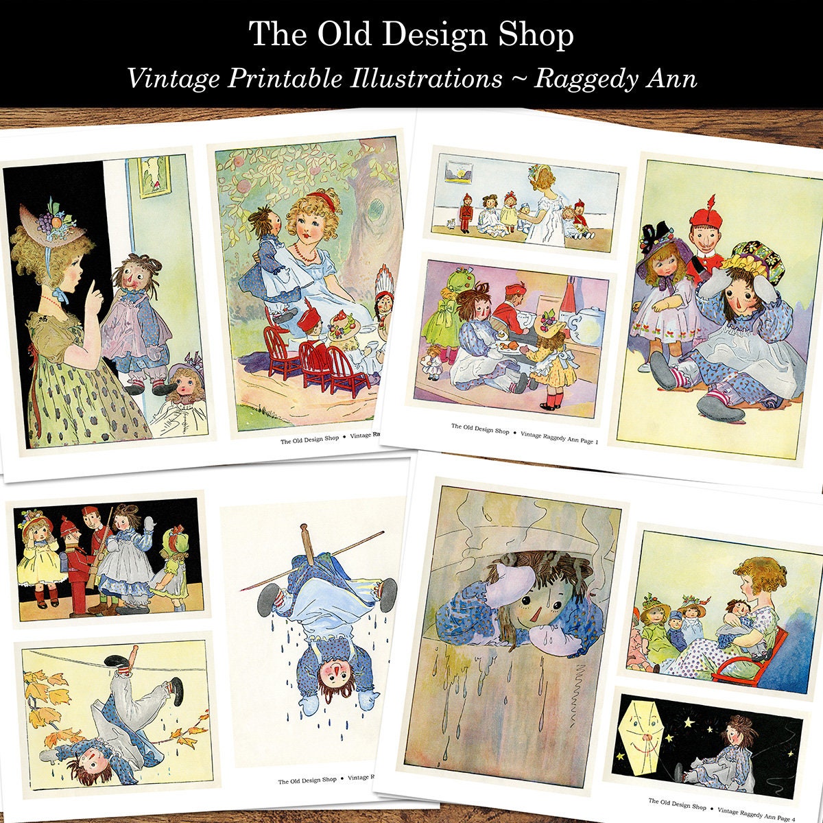 Raggedy Ann Vintage Printable Storybook Illustrations Digital - Etsy Canada