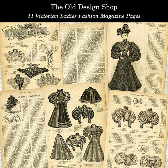 Victorian Ladies' Fashion 1895 ~ Free Clip Art Image - The Old Design Shop