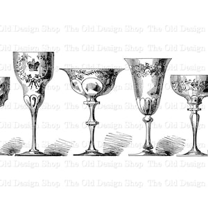 Gobelet de vin Clipart pour la fabrication de cartes journaux indésirables Graphismes de vin vintage imprimables Sublimation transfert tout usage Commercial téléchargement numérique