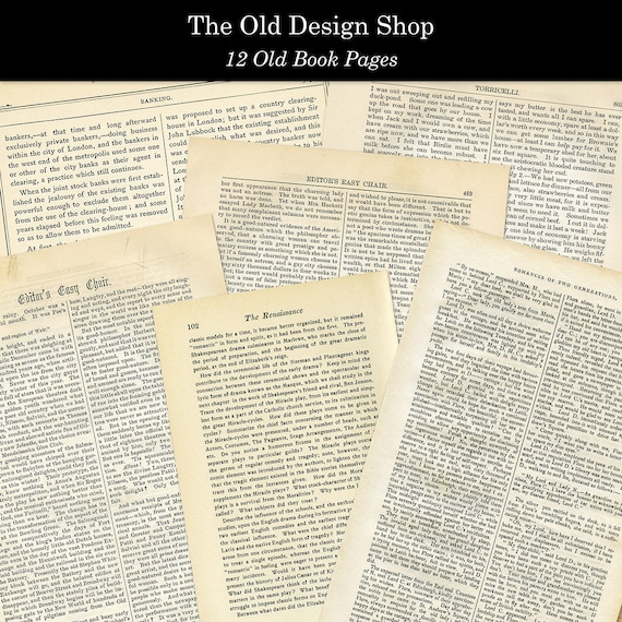 12 Alte Buchseiten Vergilbt Im Alter Von Vintage Papier Etsy 12 Alte Buchseiten Vergilbt Im Alter Von Vintage Papier Etsy