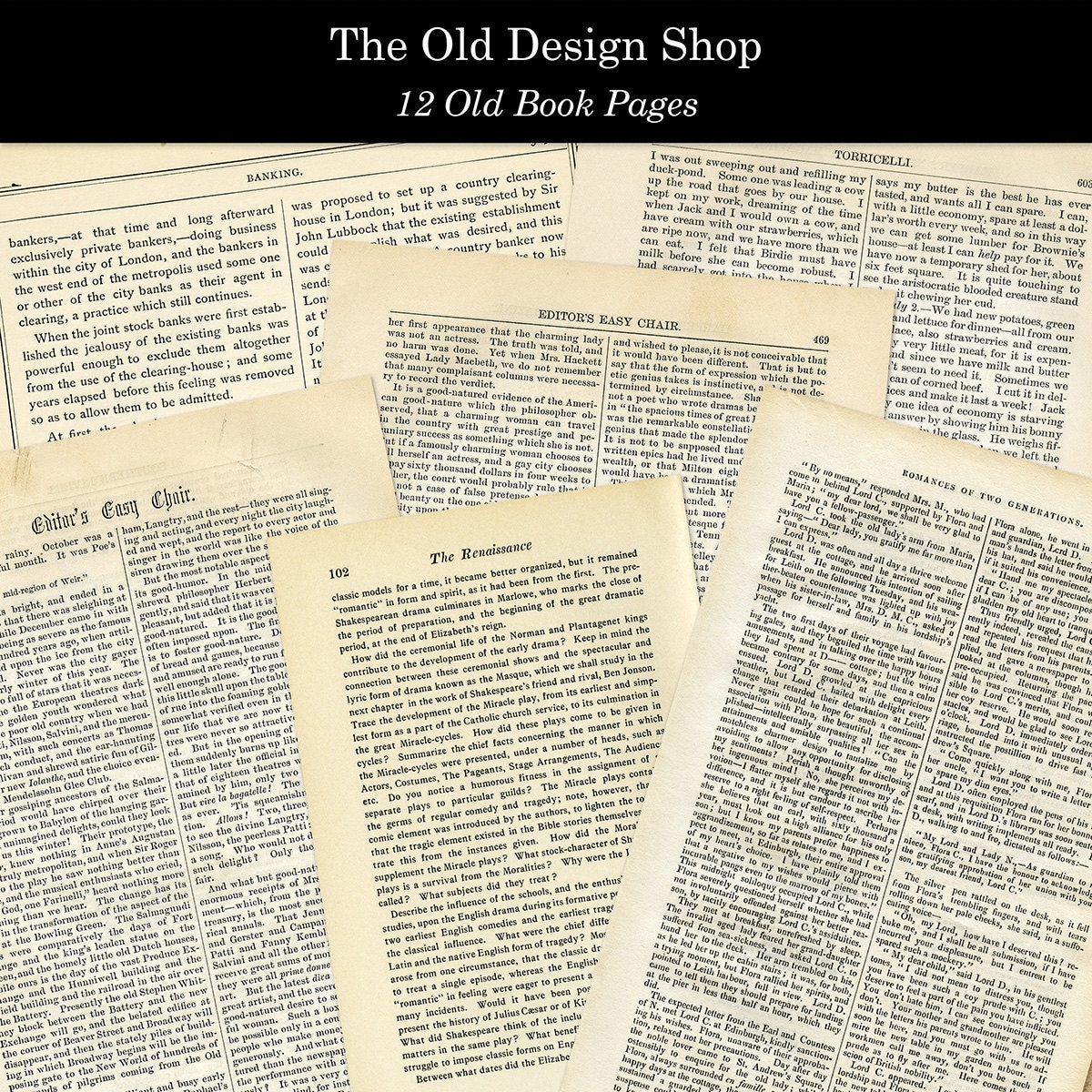 old yellow paper background. vintage book page texture, space for text,  template for design Stock Photo