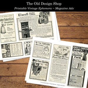 Magazine Advertisements Set 1 Vintage Printable Ads Ephemera Digital Download Collage Sheets image 5