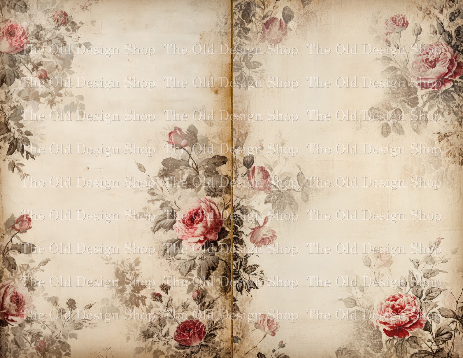 Junk Journal Printable Pages Vintage Roses Paper Pack Junk Journal ...