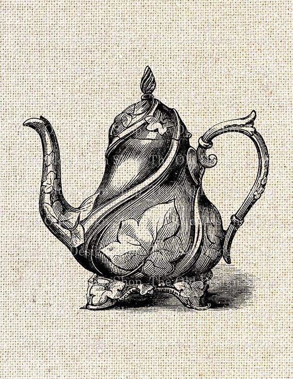 Vintage Coffee Pot Commercial Use Clip Art Illustration Etsy