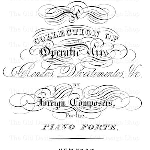Musique typographie Clipart pour cartes, carnets indésirables, économiseur d'encre vintage musique graphiques Sublimation transfert usage commercial fichier PNG numérique