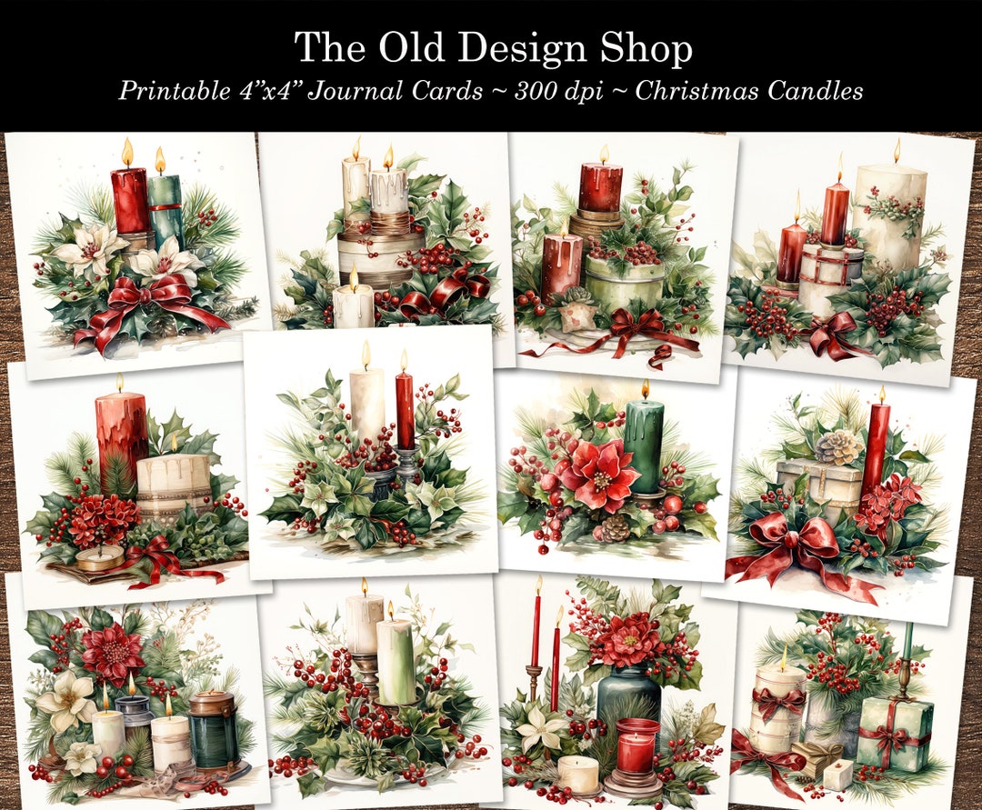 Christmas Candle Clipart Printable Junk Journal Cards Cardmaking Supply christmas-candle-clipart-printable-junk-journal-cards-cardmaking-supply