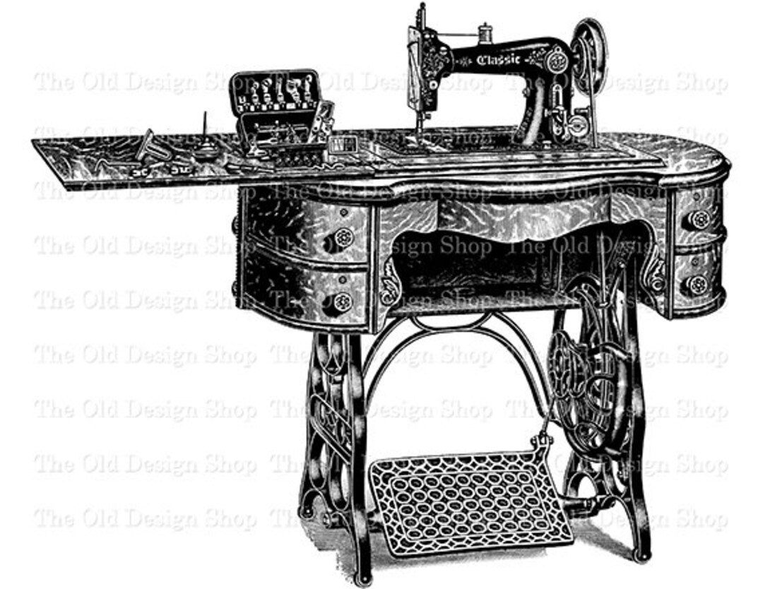 Vintage Sewing Machine Classic No. 2 Printable Commercial Use - Etsy