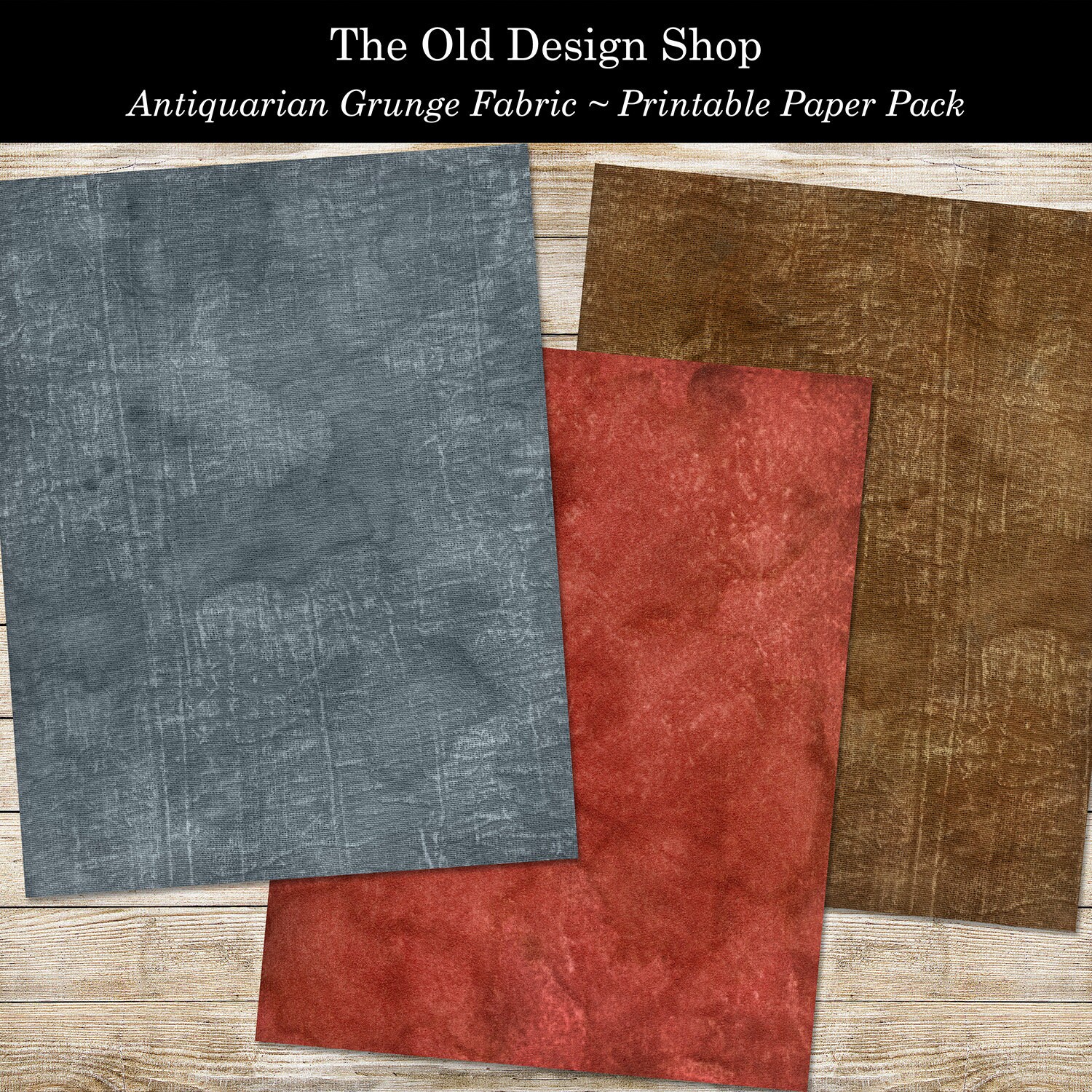 Fabirc Paper Grunge Fabric Printable Junk Journal Paper Pack Shabby Stained Fabric ...