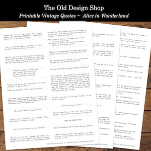 Alice in Wonderland Printable Quotes Vintage Alice Graphics for Junk ...