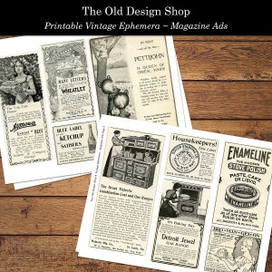 Magazine Advertisements Set 1 Vintage Printable Ads Ephemera Digital Download Collage Sheets image 4