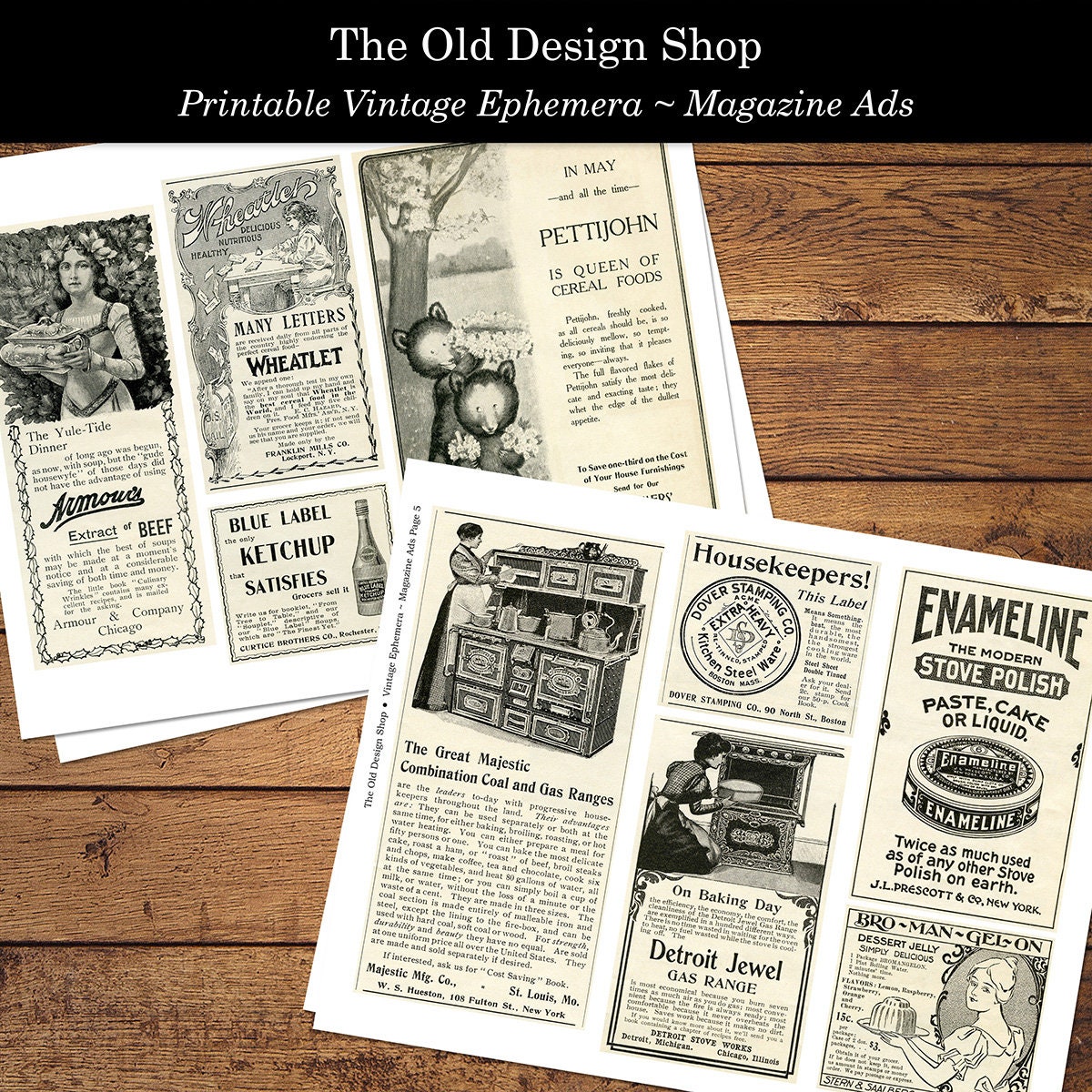 Magazine Advertisements Set 1 Vintage Printable Ads Ephemera - Etsy