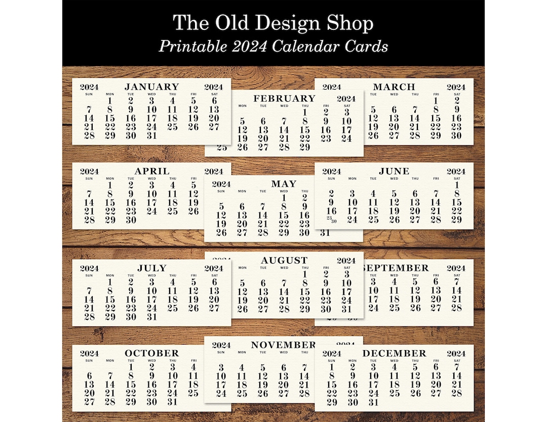 Printable 2025 Mini Monthly Calendar Journal Cards Planner Cards