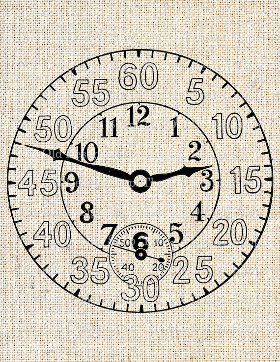 Clock Face Clipart for Cardmaking Junk Journals Ink Saver Vintage Graphics  Sublimation Transfer Commercial Use Digital Download PNG File -  Israel