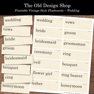 Hochzeit Karteikarten Printable Junk Journal Neutral Ephemera Cardmaking Supply Retro Vintage Karte Hochzeit Worte Digital Download JPG