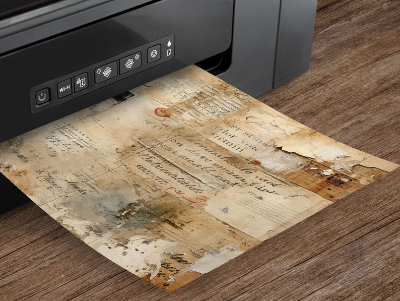 Digital Paper Printable Grunge Sampler Junk Journal Paper Pack Shabby ...