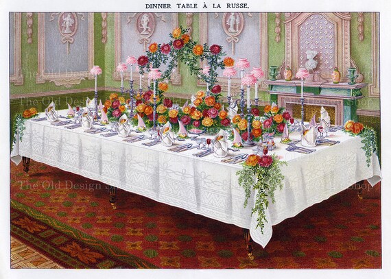 Kitchen Table Setting Vintage Kitchen Graphics Cookbook Page for Recipe Journal Cardmaking Supply Commercial Use Digital Download JPG File