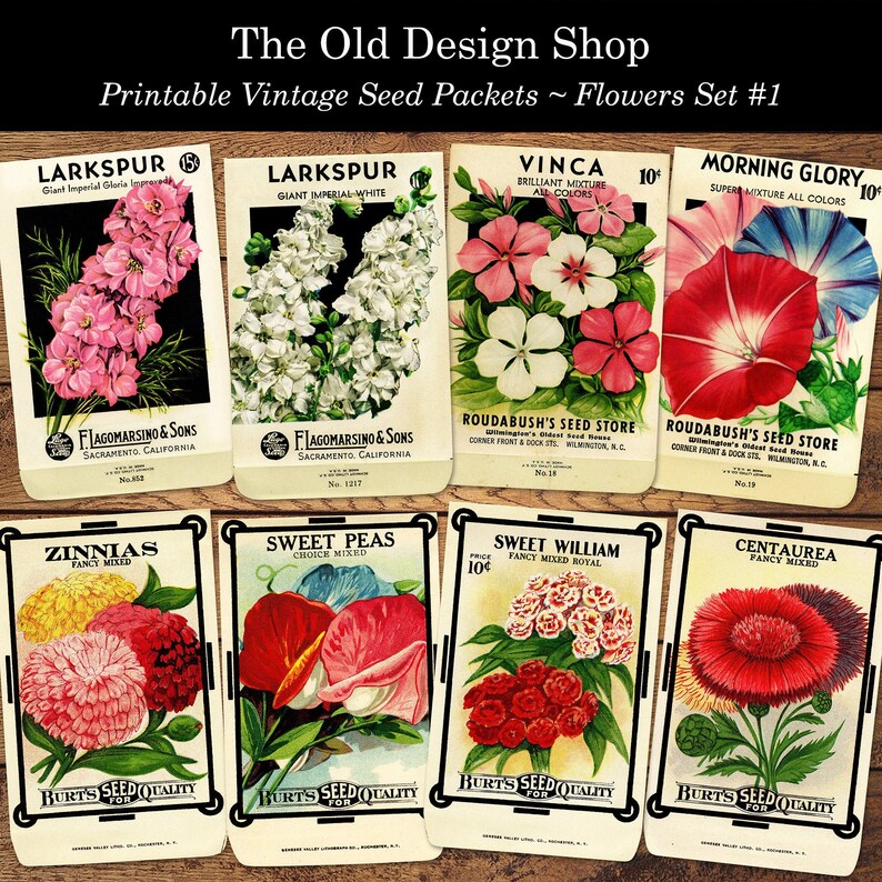 Vintage Seed Packets Printable