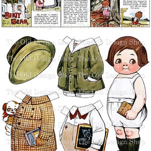 Printable Paperdoll Billy Bumps Vintage Fussy Cut Paperdoll Commercial Use Grace Drayton Paper Doll Ephemera Digital Download JPG Format