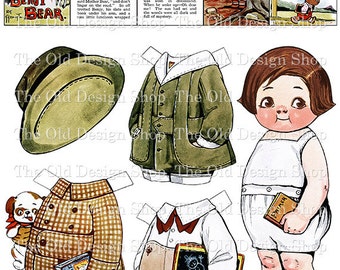 Printable Paperdoll Billy Bumps Vintage Fussy Cut Paperdoll Commercial Use Grace Drayton Paper Doll Ephemera Digital Download JPG Format