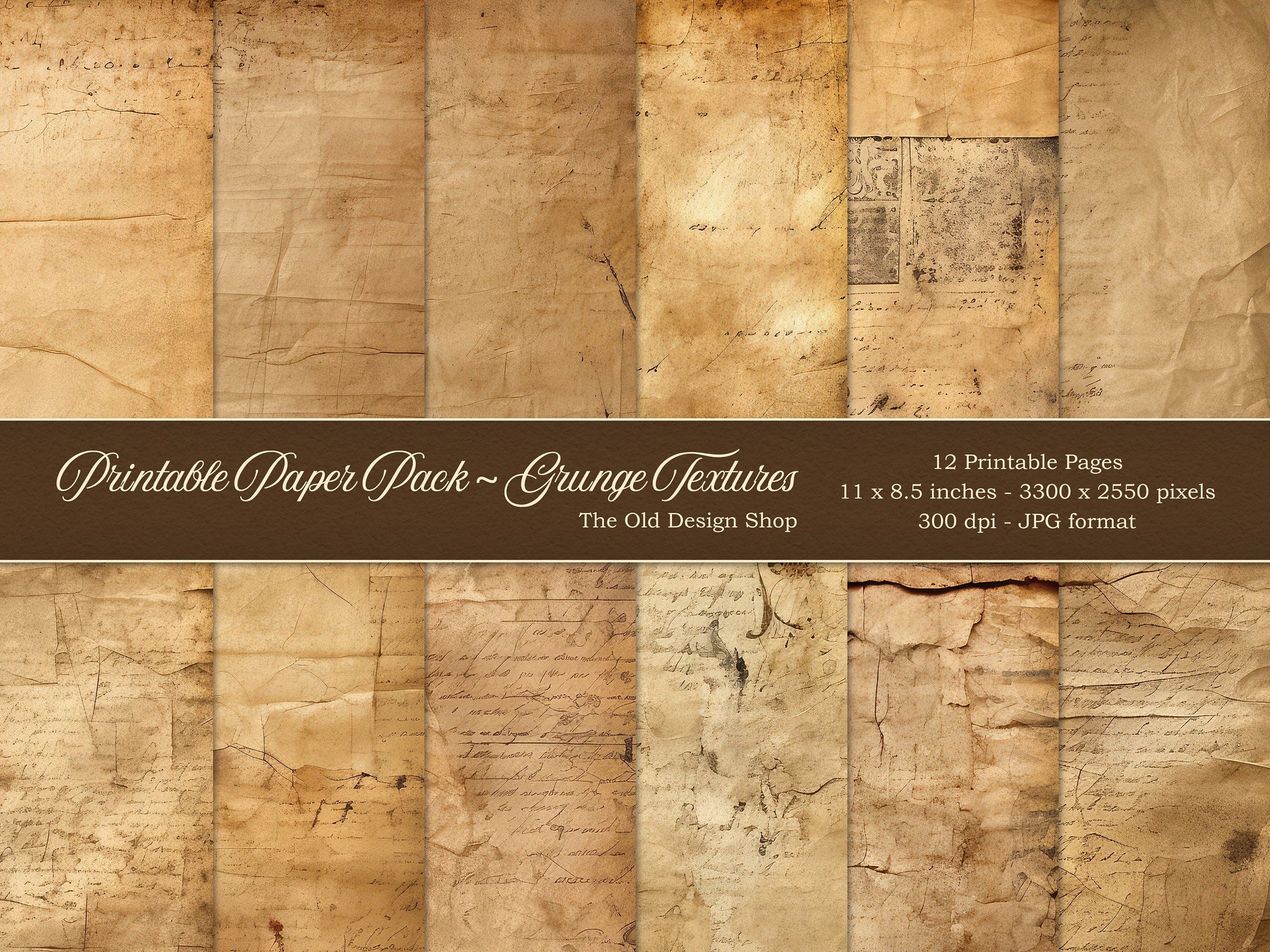 Endpapers & Wallpapers, Junk Journal Kit, SET 2 30 Page, Digital Junk  Journal Kit, Printable Wallpapers, Vintage Wallpaper 