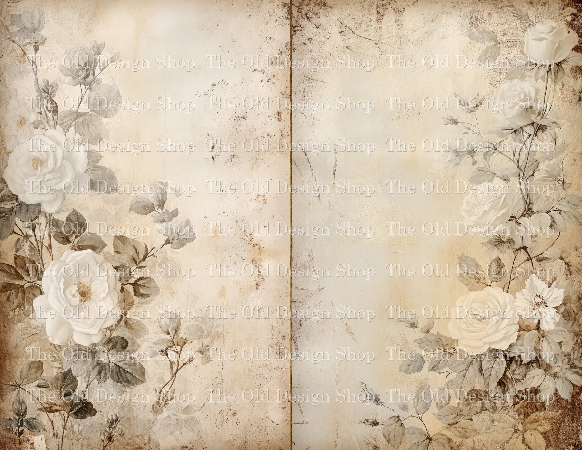 Junk Journal Printable Pages Vintage Roses Paper Pack Junk Journal ...