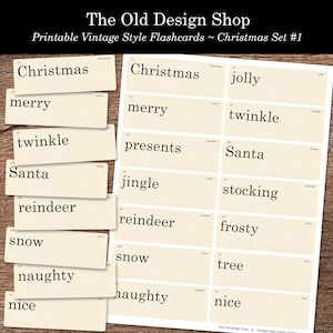 Druckbare Weihnachten Karteikarten Junk Journal Ephemera Retro Vintage Karteikarten Clipart Kartendekoration Sofort Download JPG Karte