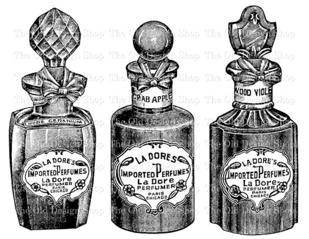 Buy Perfume Bottle Clipart for Cardmaking Junk Journals Ink Saver Vintage  French Graphics Sublimation Transfer Commercial Use Digital Download Online 