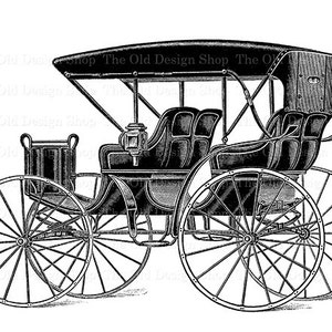 Clipart di carrozza per cartoline Fornitura di diario spazzatura Grafica per veicoli vintage Uso commerciale Trasferimento a sublimazione Download digitale PNG