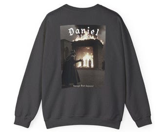 Fiery Furnace Long Sleeve | Daniel 3:24-25 Christian Tee | Shadrach Meshach Abednego | Mens Faith Apparel | Christian Dad Gift Shirt
