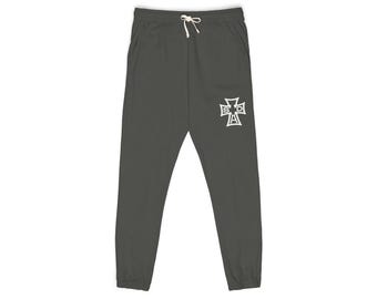Savage Dad Apparel Joggers | Garment-Dyed Graphic Sweatpants | Mens Christian Streetwear | Minimal Logo Lounge Pants | Gift for Him