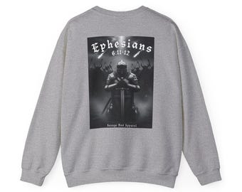 Armor of God Long Sleeve Shirt | Ephesians 6:11 Christian Tee | Spiritual Warfare Apparel | Mens Scripture Long Sleeve | Christian Dad Gift