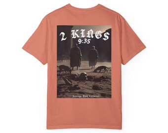 Mens Christian T-Shirt, 2 Kings 9:35 Bible Verse Scripture Tee, Faith Streetwear Graphic, Religious Christian Gift for Him Dad Husband