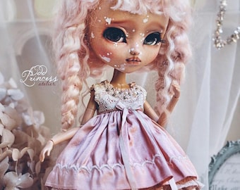 CAMELLIA Blythe/Pullip Deluxe Rose Pink Silk Lace Dress By Odd Princess