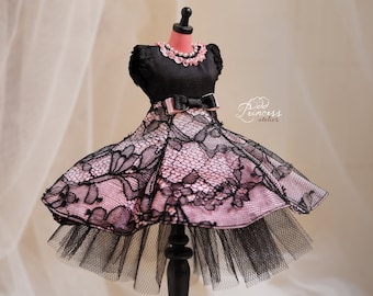VAMPIRE MASQUERADE BALL Blythe/Pullip/Imda 2.6/Imda 3.0/Teacups Deluxe Silk Dress, Exclusive Collection By Odd Princess