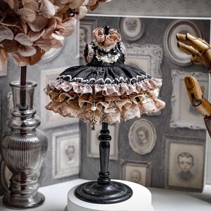 DARK ALICE Blythe/Pullip/Imda 3.0/ Teacup Halloween Deluxe Silk Dress With Mask By Odd Princess, Collaboration With Edera image 7
