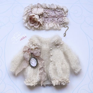 ENCHANTED FLOWERS JACKET, Silk Mohair Outfit by OddPrincess For Blythe/Pullip/Imda 2.6 and 3.0 Dolls image 2