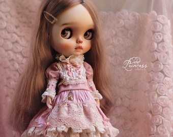 VINTAGE ROSE BOUQUET Blythe/Pullip/Imda 2.6 Deluxe Silk Dress By Odd Princess