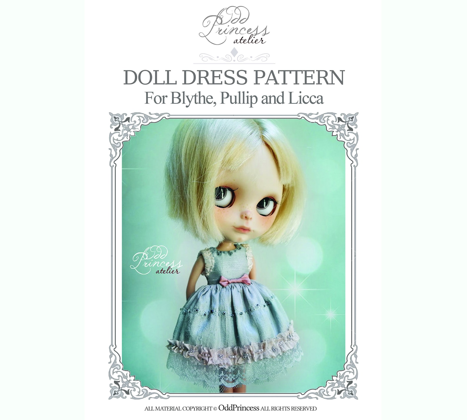 Pullip Pattern DOLL DRESS E-PATTERN for Blythe, Pullip, Licca, Pure Neemo by Odd ...