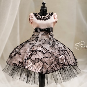 VAMPIRE MASQUERADE BALL Blythe/Pullip Deluxe Silk Dress, Exclusive Collection By Odd Princess
