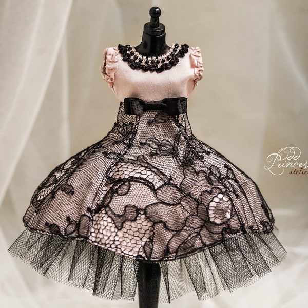 Robe en soie de luxe Blythe/Pullip BALL MASQUERADE DE VAMPIRE, Collection Exclusive Par Odd Princess
